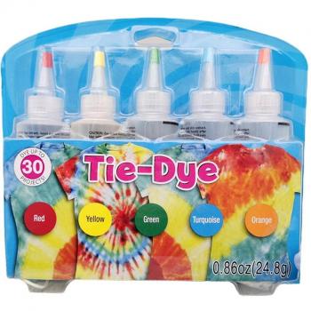 DIY Tie-Dye Kit for Fabric with 5 Safe Dyes