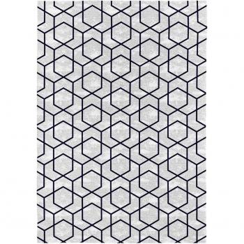 Tapis Noir Laisa Coton Plat 200x290 cm