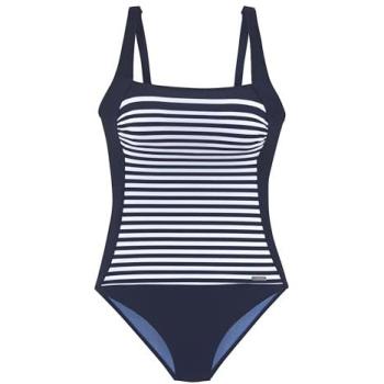 Lascana „Myst“ Damenbademode – Marine‑Weiß, gestreift, Größe 40, Cup D