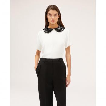 Blusa Motivi Corto Cuello Bordado
