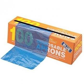 Blue Polythene Disposable Bib Aprons