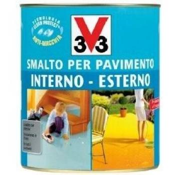 Vernice per pavimenti V33 di protezione, decorazione e rinnovo per pavimenti interni ed esterni color Sabbia da 0,5 LT