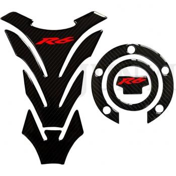 Decal de fibra de carbono para tanque de combustible YAMAHA YZFR6 R6 2006