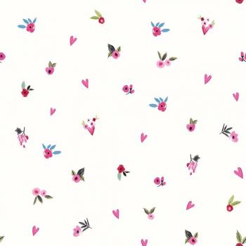 Arthouse 696106 Plain Wallpaper: “Paris with Love” – White Multi, 53 cm by 10.05 m