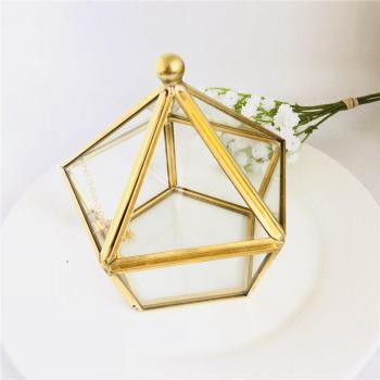 Elegant Gold Glass Ring Keeper – Unique Engagement Gift