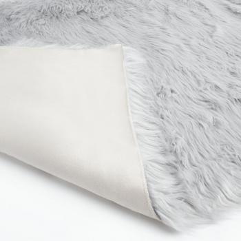 Sienna Faux Fur Sheepskin Rug Runner, Silver