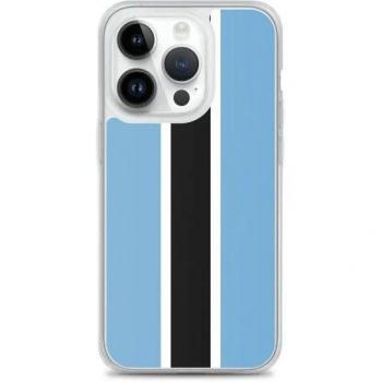 Multicolored iPhone Protective Sleeve – Botswana Flag – Soft Silicone – Vertically Stiffened