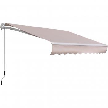 Toldo de Aluminio 3x2m con Manivela Retráctil y Brazo Plegable Outsunny