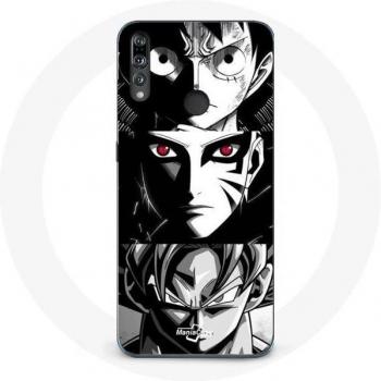 Huawei P30 Lite Goku Naruto Luffy One Piece Dragon Ball Z Schwarzer Weißer Anime Manga Hülle – Maniacase