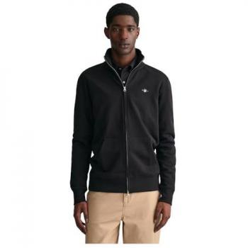 Gant Regular Fit Sweatjacke mit Label-Stitching, Größe S