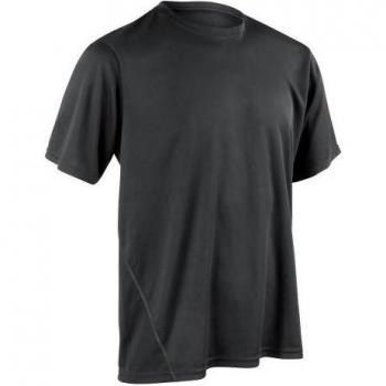 Spiro Mens Quick-Dry Sports Short Sleeve Performance T-Shirt 2XL black