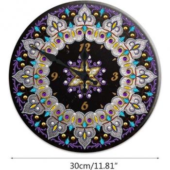 Mandala Reloj Brillante en Metal