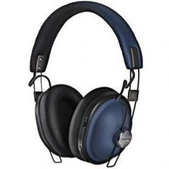 RP-HTX90NE-A Overhead Bluetooth Headphones von Panasonic – kabellos, Mikrofon, intelligente Sprachsteuerung, retro Design, blau