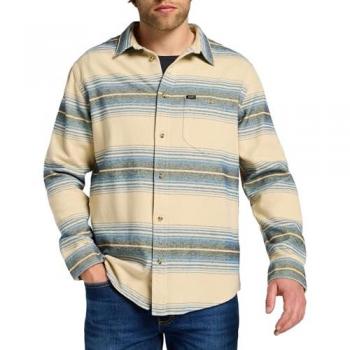 Camisa Lee manga larga beige con detalle metálico