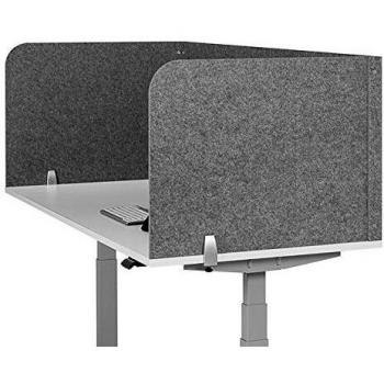 Système de séparation acoustique U-Form, sans panneau en acrylique, 10 mm, 160 x 60 x 60 cm, couleur gris clair