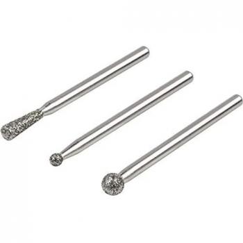 3 muelas de diamante esféricas y cónicas Wolfcraft 5988000