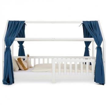 NENA Duo Mousselette – Linge de lit bleu foncé, 100 % coton, tissu léger et doux (125 × 310 cm)