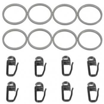 Liedeco Gardinenring »Power«, (Set, 8 St., mit Faltenlegehaken), für Gardinenstangen Ø 28 mm