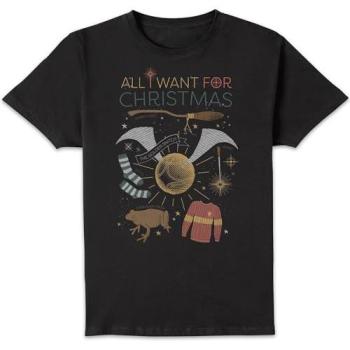 Black Harry Potter All I Want Festive Tee – 2XL for Women