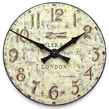 Roger Lascelles Designuhr, Creme – 50 × 6 × 50 cm