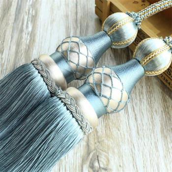 Hanging Ball Curtain Tiebacks with Tassel Trim