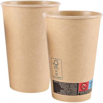 NatureStar Bio-Kaffeebecher aus Kraftpapier, 300ml, braun