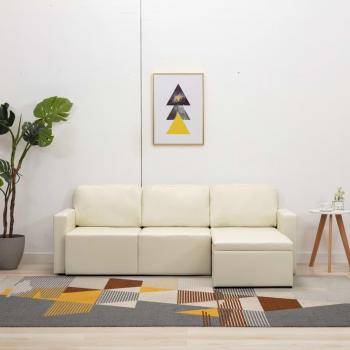 Sofá cama modular color crema 3 plazas