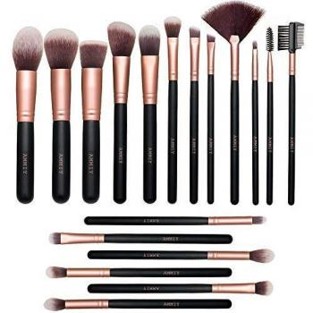 Lospu HY 18‑Piece Makeup Brush Collection – Rose Gold Finish