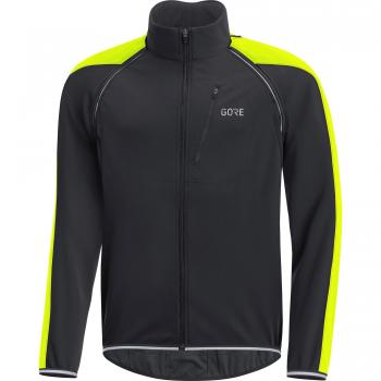 Gore Wear C3 Phantom Chaqueta con Capucha, Hombre, Negro/Amarillo