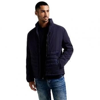 Herren Steppjacke STREET ONE MEN, Größe XXL, unifarben, tiefblau