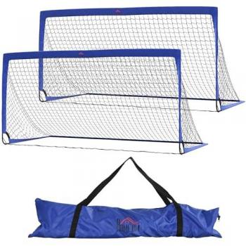 Folding Outdoor Football Goal Set with All Weather Net for Kids and Adults