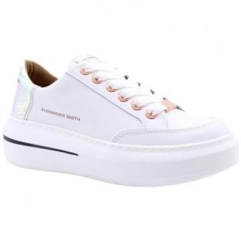 Alexander Smith Women's White Iride Sneakers (Removable Insole)