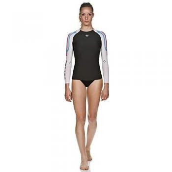 Camiseta Mujer ARENA Carbon Compression L, Gris Profundo/Blanco, 2XS