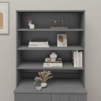 Highboard HAMAR Top Dark Grey 90x30x100cm Solid Wood Pine vidaXL