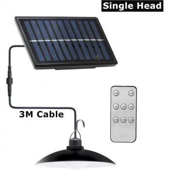 Double/Single Head LED Solar Light with Remote for Patio