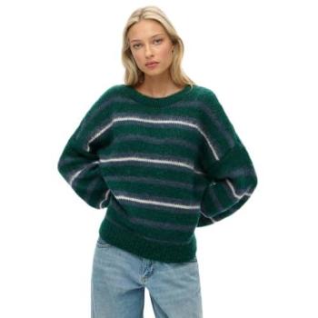 Superdry Pull Slouchy à Rayures Vert Sapin