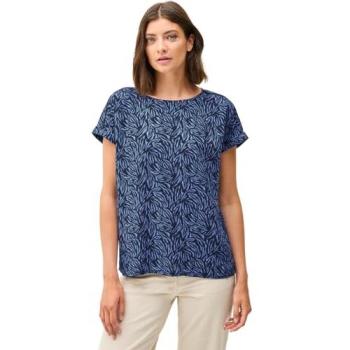 CECIL Soft‑Viskose Rundhals Bluse, kurzarm – S (38) blau