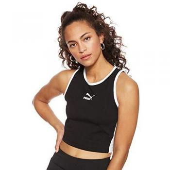 Puma Women's Cotton Classic Fit Sleeveless Crop Top