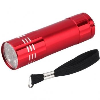 Black Purple Light 9 LED Ultraviolet Flashlight Mini Portable Torch Aluminum AAA DJ79101