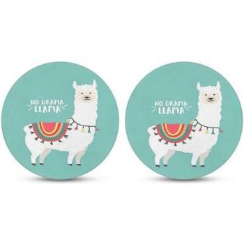 Cute Alpaca Pattern Car Drink Coasters