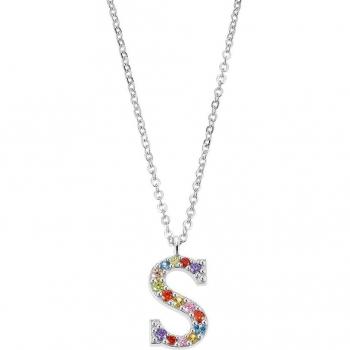 COLLAR LOTUS SILVER SRA.LETRA-S.MULTICOL