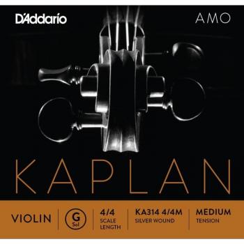 Corde de violon D'Addario KA314 4/4M – sol, taille moyenne 4/4 Amo