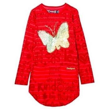 Desigual Niños Vestido Yuba, Rojo, 164 cm