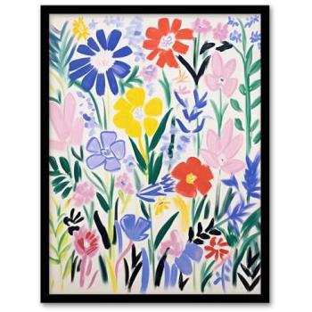 Black-Frame A4 “Meadow Flowers” Simple Henri Matisse Print