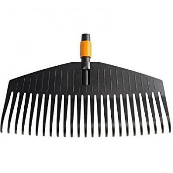 Scopa rastrello Fiskars QuikFit (1000642) con testa da 520 mm, 25 denti flessibili in plastica e colori nero