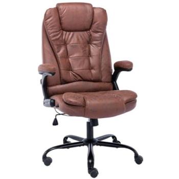 Chaise de bureau marron clair en similicuir de daim vidaXL