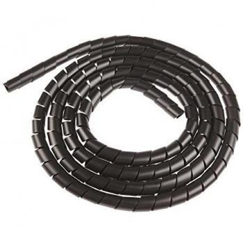 Raccogli Cavi Spiralato Flessibile 2 Metri Diametro 15 mm, Nero Poly Pool PP8075.2