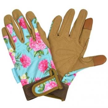 Premium Aqua Peony Gardening Gloves