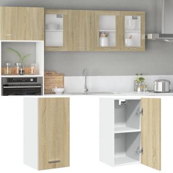 Armario colgante cocina contrachapada color roble 29,5x31x60 cm Vidaxl Marrón