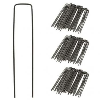 Piquets de fixation anthracite, 15 cm, 150 unités, acier